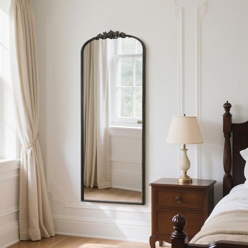 WallBeyond Arched Full Length Mirror Wall Mounted, 21x56 Inch Black Antique - Image 5