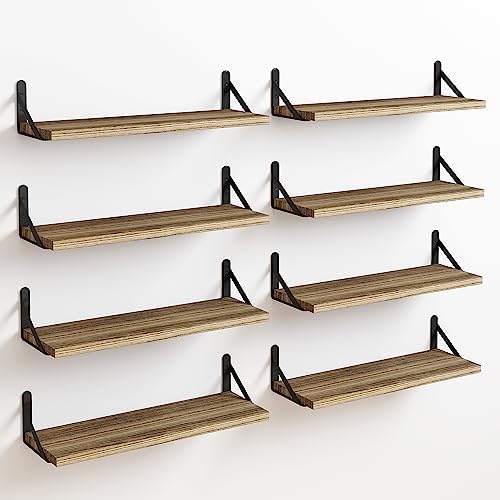 Fixwal Width 4.75 Inches Floating Wall Shelves, Light Carbonized by Fixwal