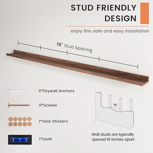 Picture Ledge Shelf, Long Floating Shelves - Image 5