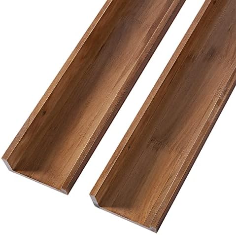 AZSKY 48 Inch Floating Wall Ledge Bookshelf Light Walnut Kids Book Trophy and - Image 4