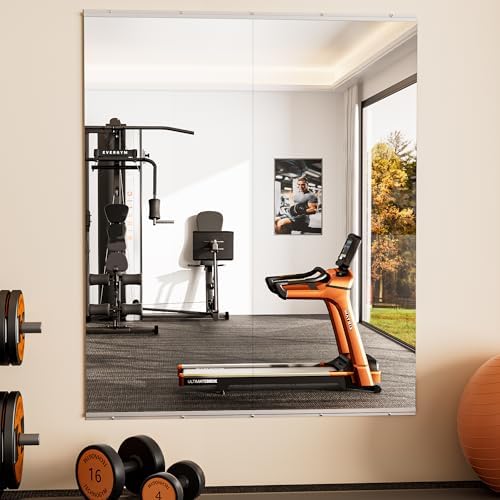 Keonjinn Home Gym Mirror 60"x24"-2PCS, Frameless Workout Mirror by Keonjinn