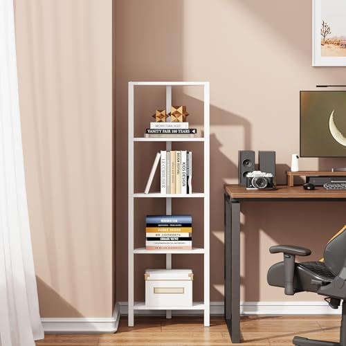 TUTOTAK Corner Shelf, 5-Tier Corner Bookshelf - Image 5