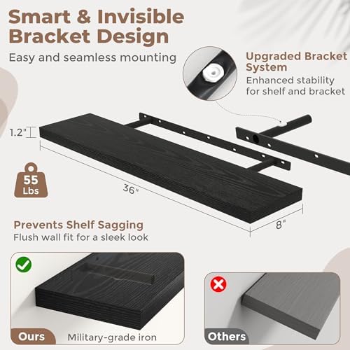 36 Inch Floating Shelves for Wall - Image 3