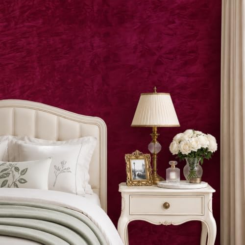 VaryStyle Burgundy Red Velvet Drawer Liner Self Adhesive Velvet Wallpaper - Image 6