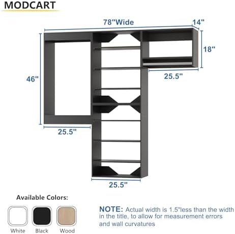 Modular Closet System, Wood Closet Tower Storage - Image 2