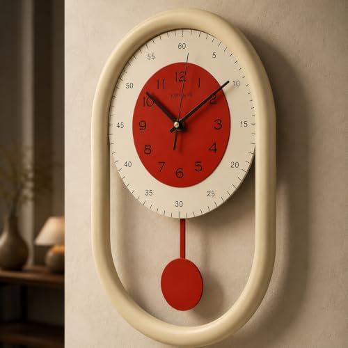Modern Pendulum Wall Clock for Living Room Kitchen Bedroom Farmhouse Decor - Image 4