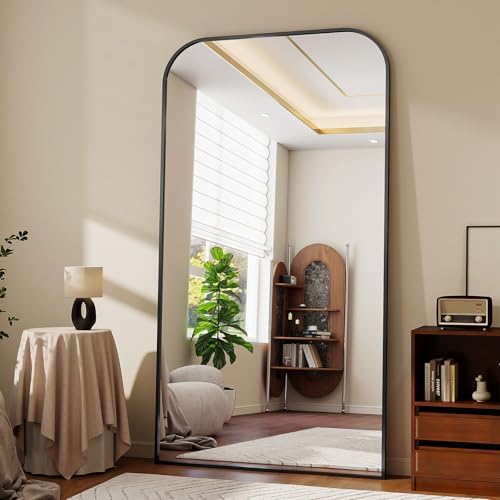 Oversized Full Length Mirror 76"x34" Arched Floor Standing Mirror by Unknown