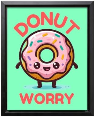 InkFlow Posters Donut Worry Canvas Poster by InkFlowPosters