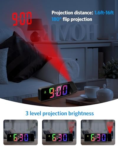 AMIR Bedroom Ceiling Projection Alarm Clock - Image 3