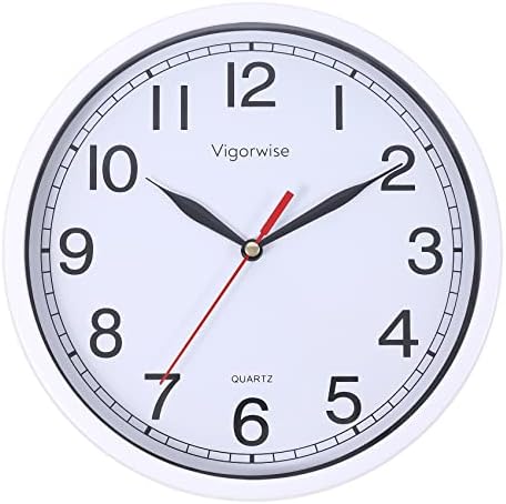 8 Inch Wall Clock Silent Sweep Movement Accurate Small Clocks by Vigorwise