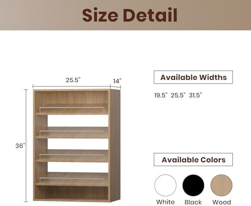 ROOMTEC 25.5" Shoe Shelf Short Tower Closet Unit, Modular Closet System - Image 2