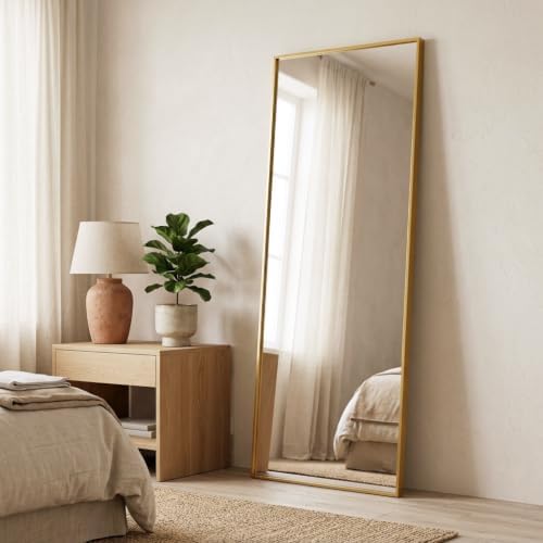 58"x21" Full Length Mirror, Floor Mirror Full Length Gold - Image 4
