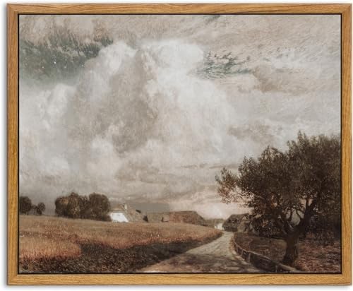 KBKBART Framed Canvas Wall Art, Vintage Wall Art European Landscape Oil Painting by KBKBART