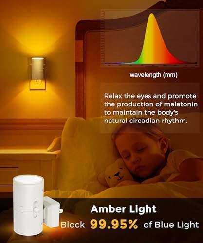 L LOHAS LED Amber Night Light, 100LM Dimmable Night Light - Image 4