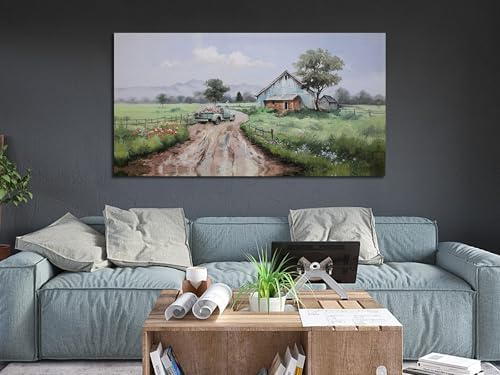 Arjun Landscape Wall Art Canvas Farmhouse Pictures Wall Decor - Image 3