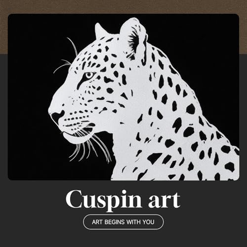 Large Framed Modern Black and White Leopard Wall Art, 1 Piece 24x36 In - Image 7