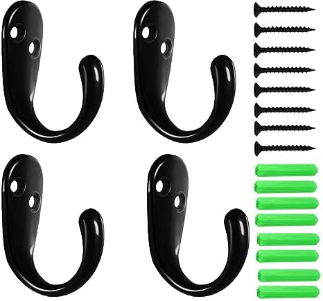 Kruodop 4 Pack Wall Hooks Wall Mounted Coat Hooks by Kruodop