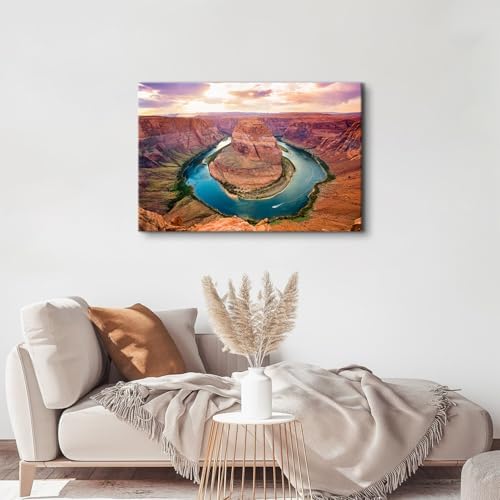Sunset Grand Canyon River Canvas Wall Art Colorado National Park Arizona - Image 3