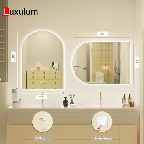 Arched Backlit LED Lighted Bathroom Mirror 22x30 - Image 2
