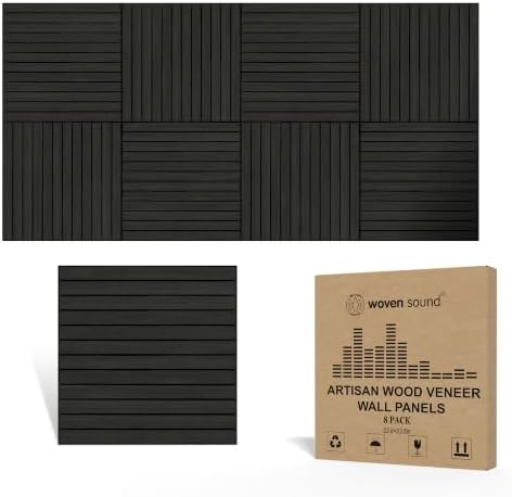 WoveN SounD Acoustic Wall Panels, 8 Pack, 23.6x23.6 in by WovenSound