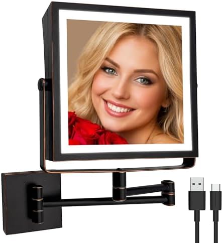 Ruacq Wall Mounted Makeup Mirror by Ruacq