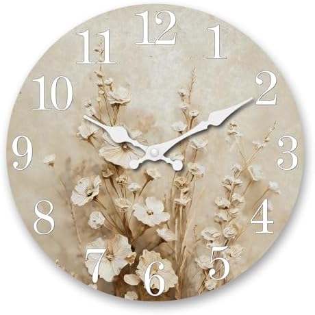 XNM Farmhouse Wooden Wall Clocks Battery Operated 24 Inch by XNMwallclock