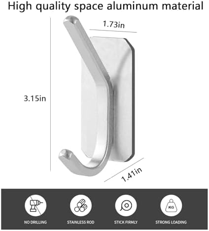 Paoli Heavy Duty Adhesive Wall Hooks, 30 lb Max Load Waterproof Hooks - Image 2