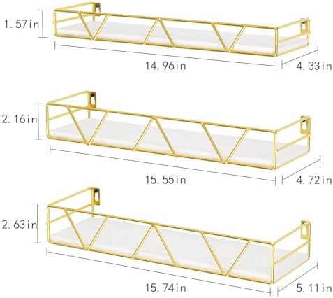 Floating Shelves Set of 3, Wood Wall Shelf, Farmhouse Shelf - Image 3