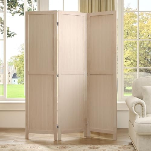 GIANTEX 3 Panel Folding Wooden Room Divider 67" Tall, No Assembly by Giantex