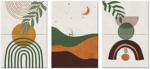 JBER Art Acoustic Panels 47.2" x 23", Modern Abstract Leaf by JBER