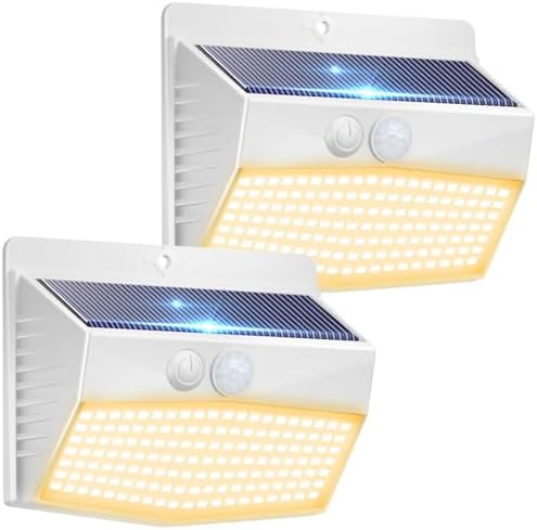 Peasur 2 Pack Solar Motion Sensor Lights Outdoor Waterproof by Peasur
