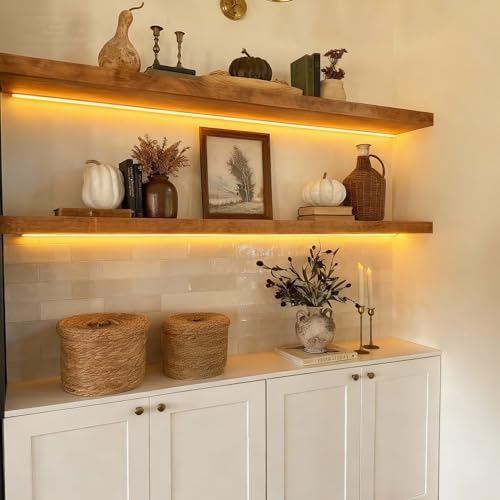 ROGMARS 36 Inches Long Walnut Floating Shelves by 100RealSolidWood