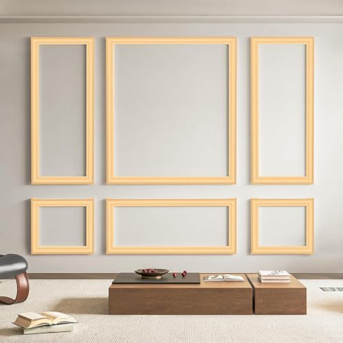Art3d Pre-Cut Wall Molding Set of 6 pcs, 3 Top 3 Bottom by Art3d