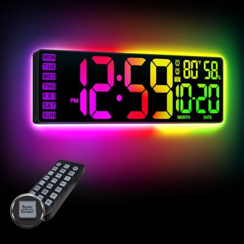 16.5" Large Digital Wall Clock by Unknown