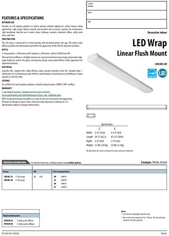 Lithonia Lighting 2' Low-Profile LED Wraparound Light Fixture - Image 2
