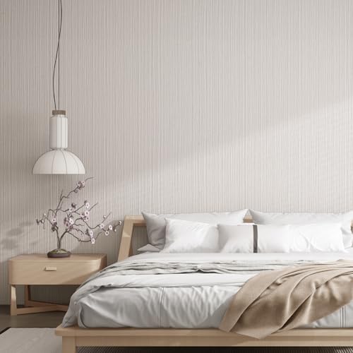 Beige Grasscloth Peel and Stick Wallpaper Linen 24"x394" - Image 5