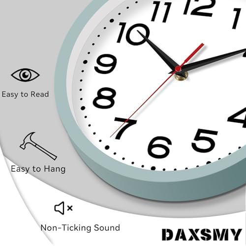 Roymnie 10 Inch Wall Clock, Battery Operated Silent Non Ticking - Image 5