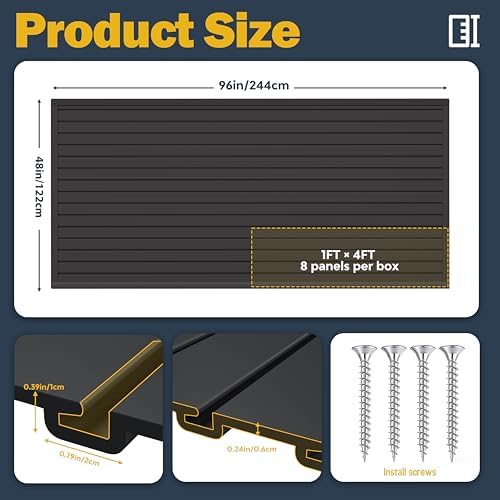 Slat Wall Paneling 4 x 8ft, Slatwall Garage Wall Organizer - Image 3
