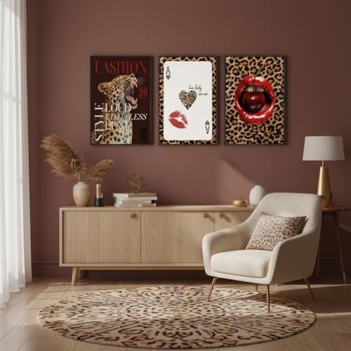 FTHMTN 3pcs Trendy Cheetah Wall Art - Image 6
