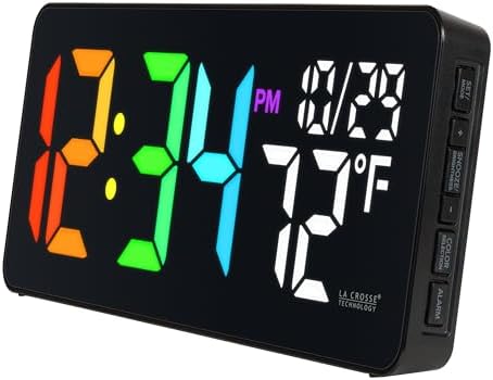 La Crosse Technology 513-1411 Color-Changing Digital LED Wall Clock - Image 3
