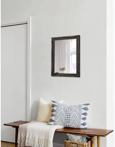 Small Mirrors for Wall with Wood Frame Rectanglular Wall Hanging Mirror for - Image 3