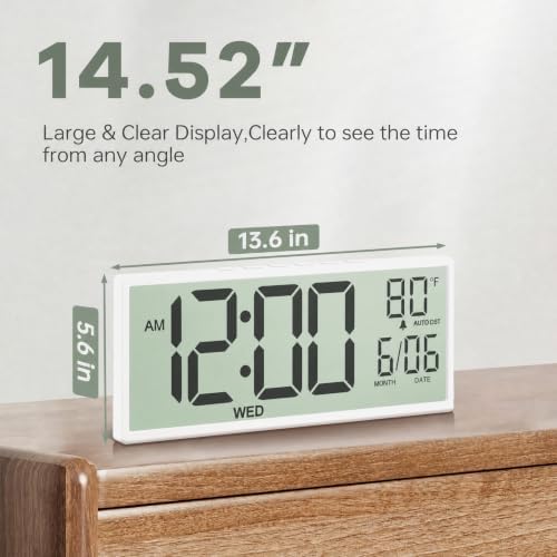JALL Large Digital Wall Clock Battery Operated, Wall Clock - Image 2