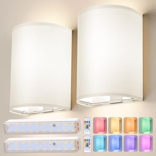 OCATO Wall Sconces Battery Operated Wireless Wall Sconces Set of Two by OCATO