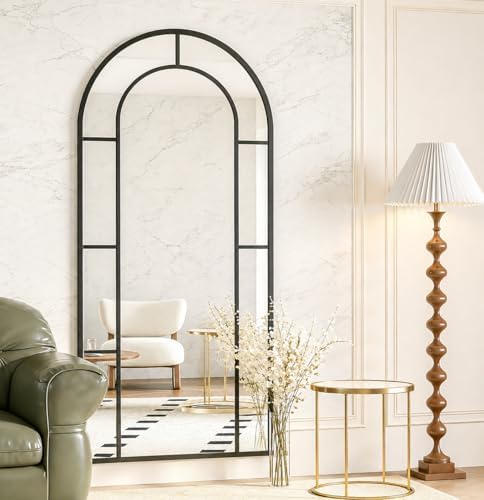 Arched Full Length Mirror, Farmhouse Pane Mirrors - Image 3
