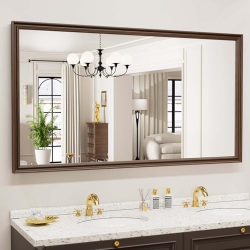 WEER Brown Bathroom Vanity Mirror 55x30 Inch by WEER