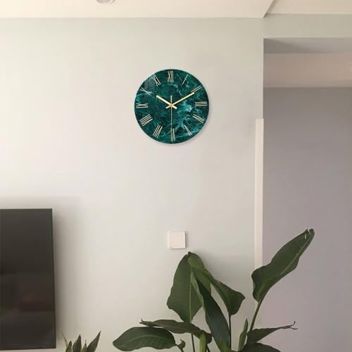 Teal Wall Clock Battery Operated 14 Inch - Image 4