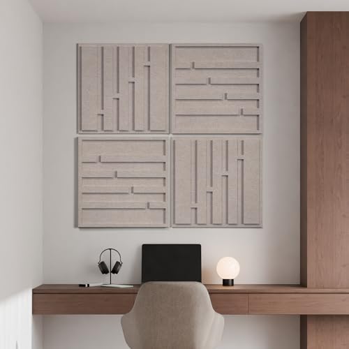 3D Decorative Felt Double-layer Acoustic Panels Linear Pattern by neukids