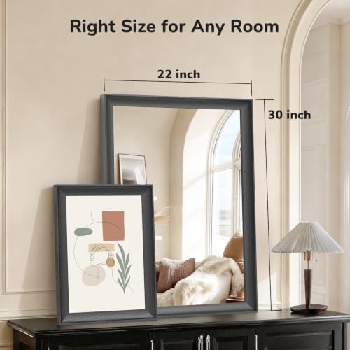USHOWER 22x30 Inch Black Bathroom Mirrors - Image 6