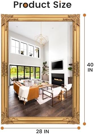 TRAHOME Vintage Gold Mirror for Wall - Image 4
