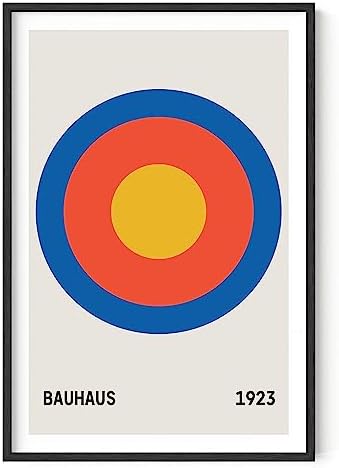 HAUS AND HUES Bauhaus Poster – Colorful Geometric Wall Art, Abstract Circle by HausandHuesArtPrints